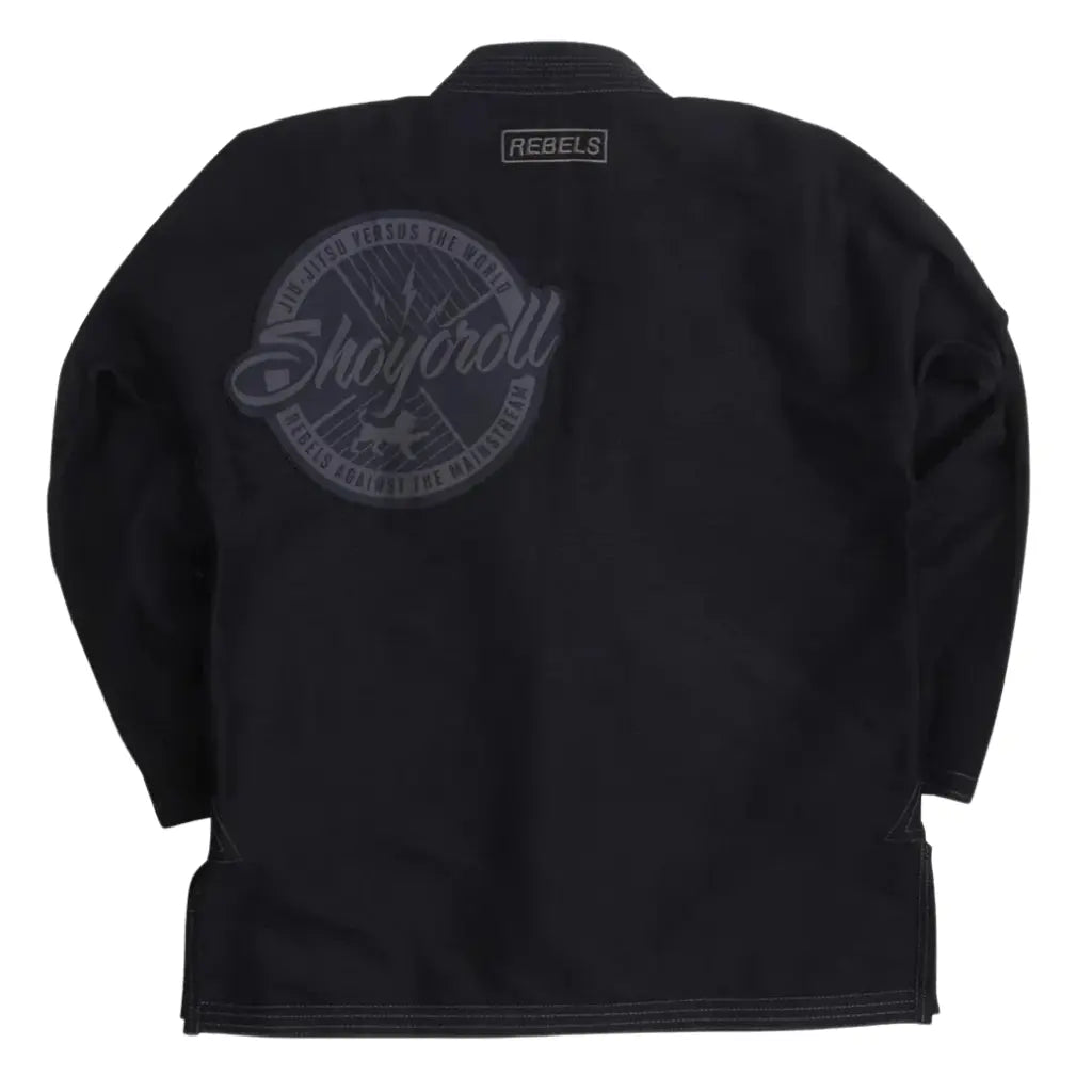 Shoyoroll Batch 51 REBEL Japan black BJJ gi back view