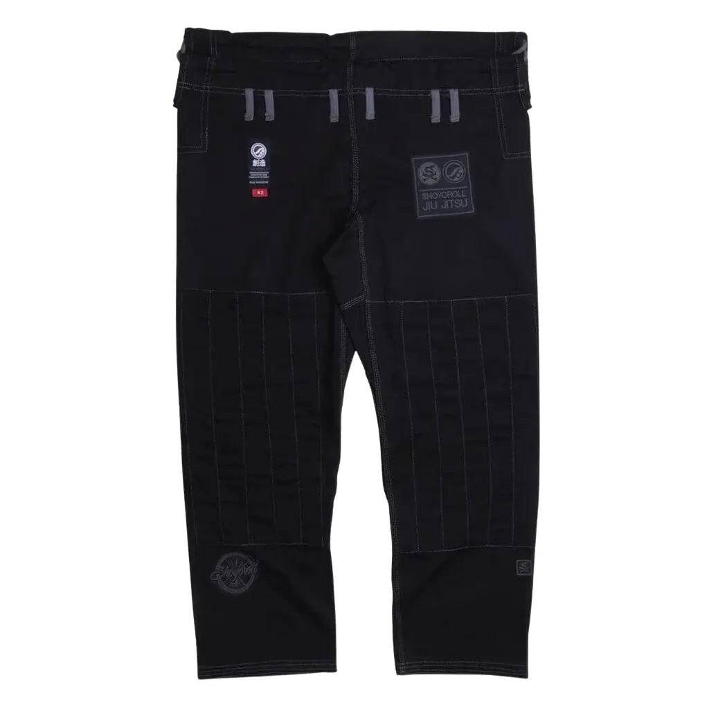 Shoyoroll Batch 51 REBEL Japan black BJJ gi pants front view