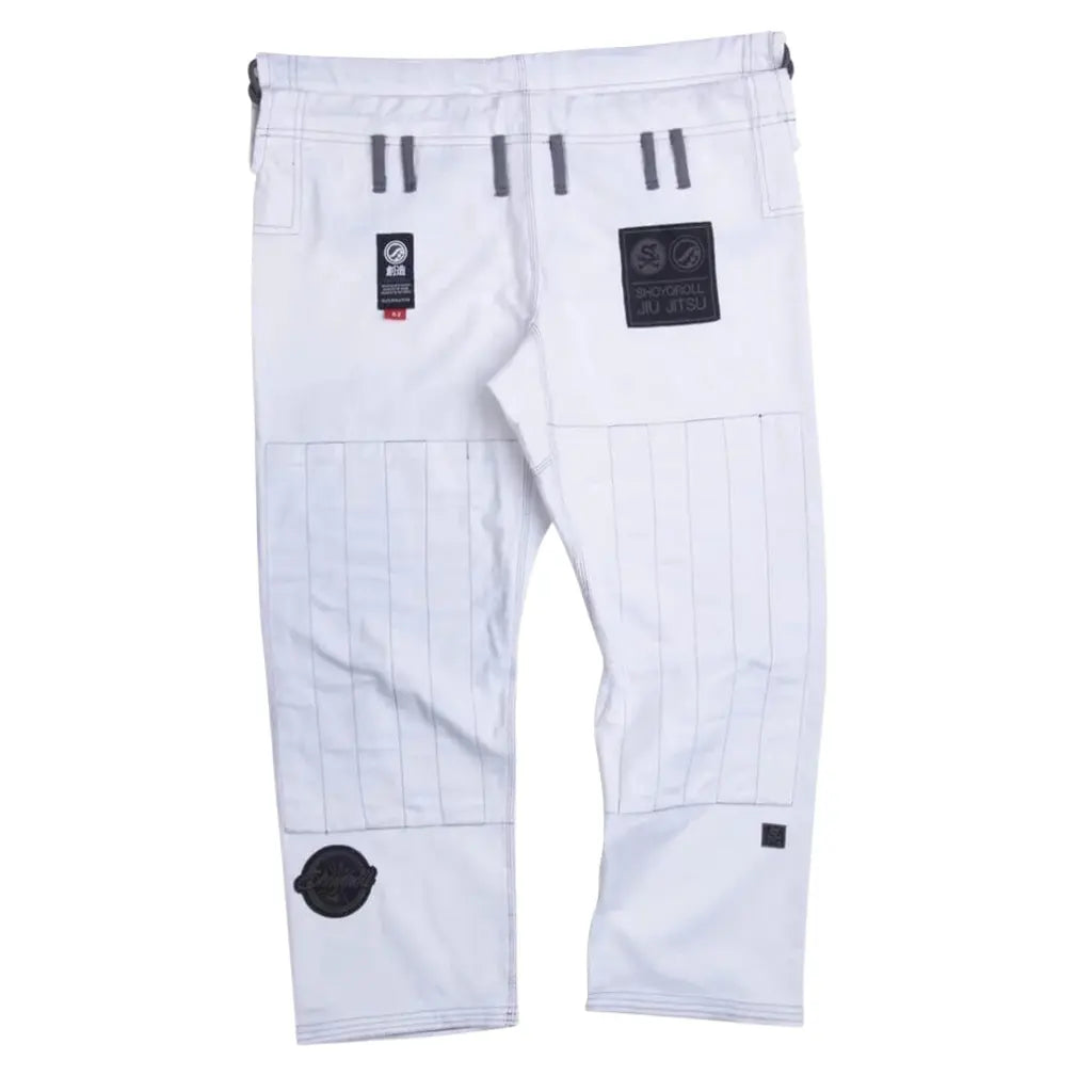 Shoyoroll Batch 51 REBEL Japan white BJJ gi pants front view