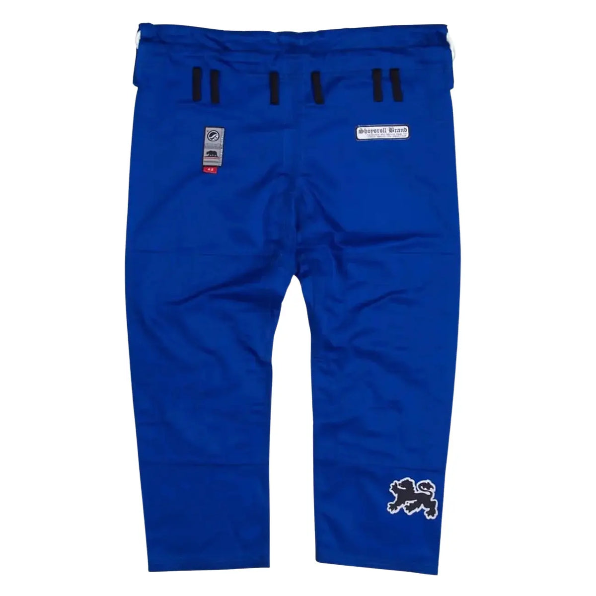 Shoyoroll Batch 55 Ranked Classic BJJ Gi blue pearl weave pants with reinforced knee panels