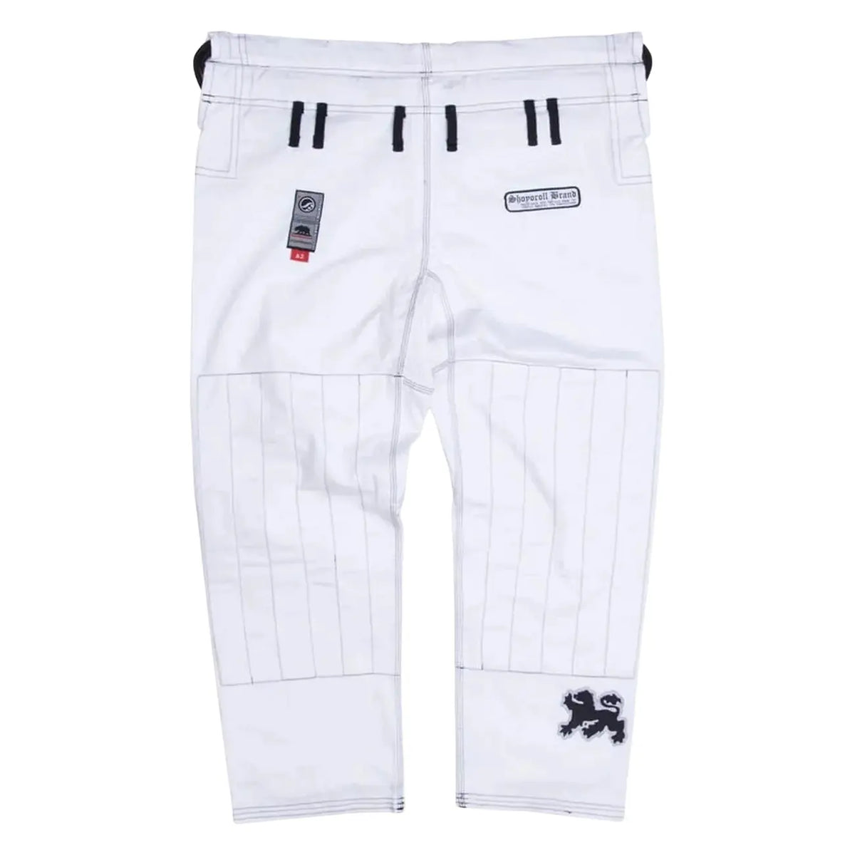 Shoyoroll Batch 55 Ranked Classic BJJ Gi white pearl weave pants with reinforced knee panels