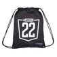 Shoyoroll Batch 66 Mission22 Project black BJJ Gi drawstring bag with Mission 22 design