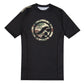 Shoyoroll BF20 Black Camo short sleeve BJJ training rash guard size chart with S to 3XL measurements