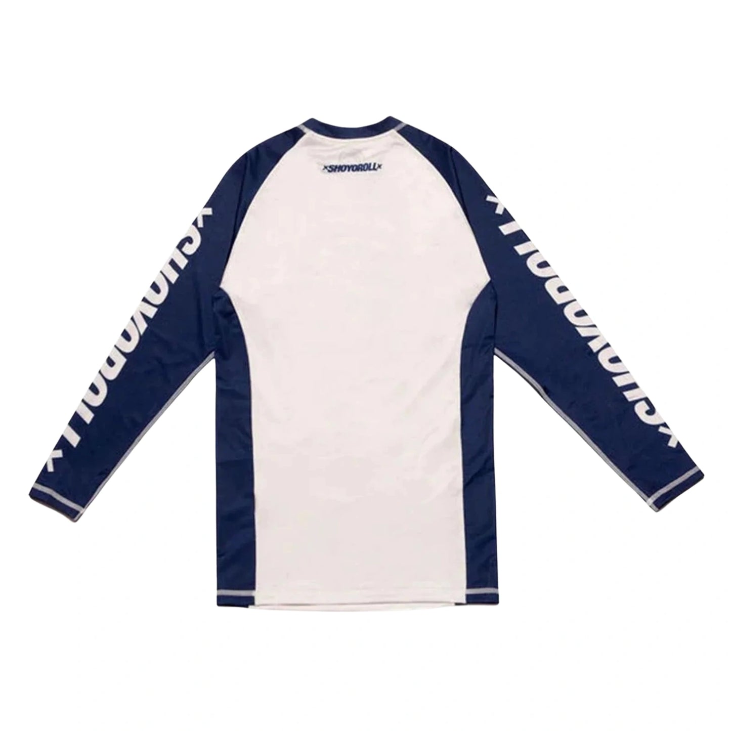 Shoyoroll Comp Edition 20.3 white long sleeve BJJ training rash guard back view