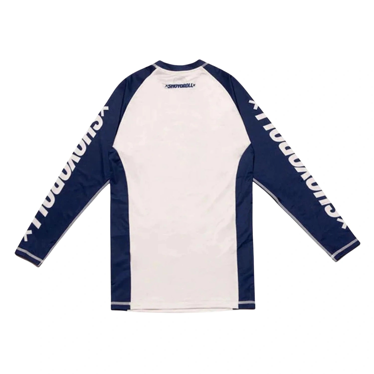 Shoyoroll Comp Edition 20.3 white long sleeve BJJ training rash guard back view