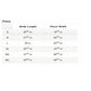 Shoyoroll Comp Edition 20.3 white long sleeve BJJ training rash guard size chart with S to 3XL measurements