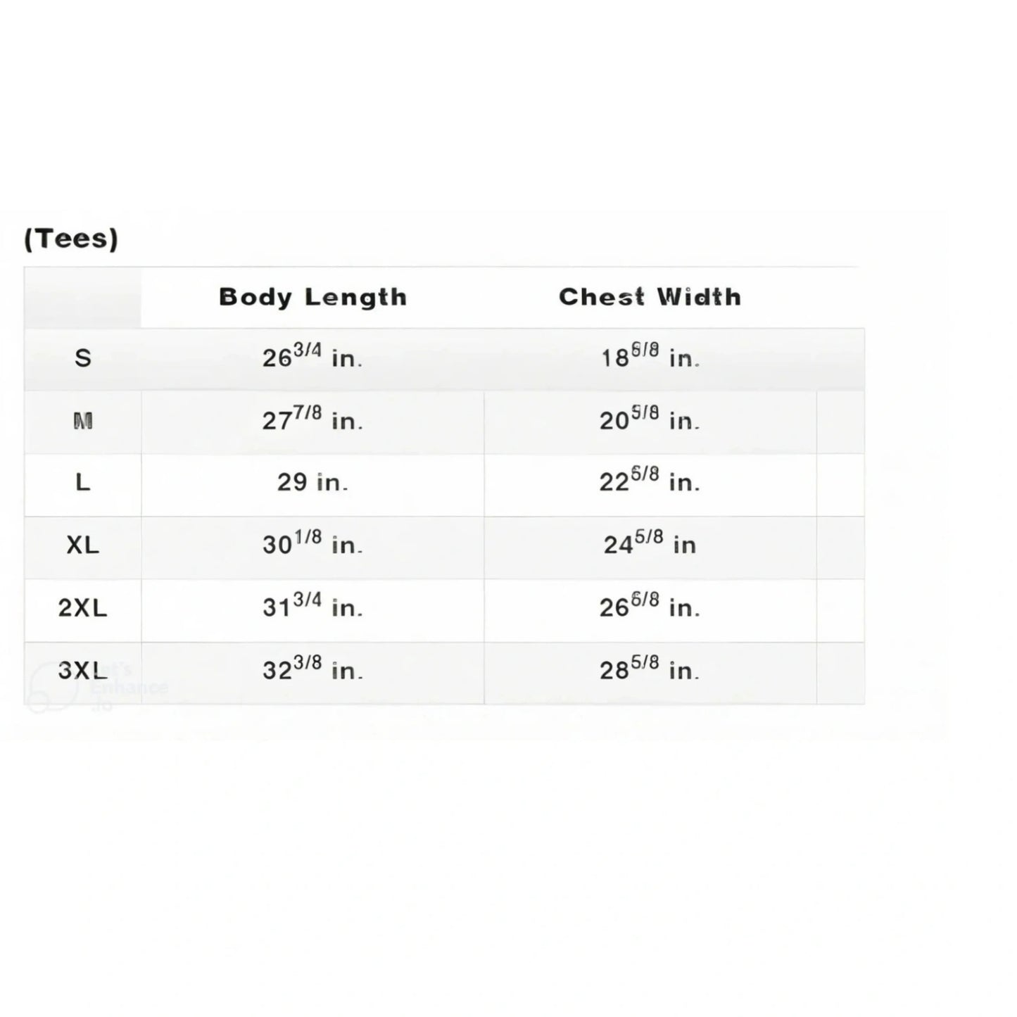 Shoyoroll Comp Edition 20.3 white long sleeve BJJ training rash guard size chart with S to 3XL measurements