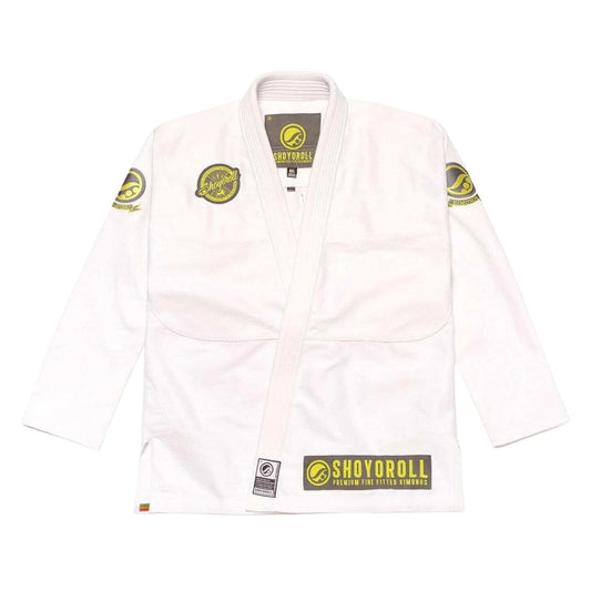 Shoyoroll Cut Batch 75 SIX white BJJ Gi 450 GSM front view