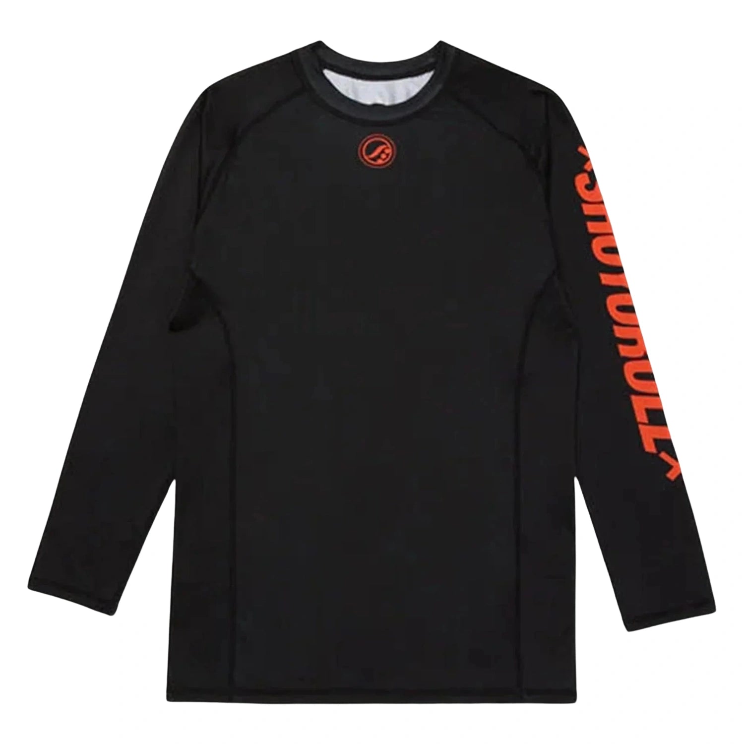 Shoyoroll Ember Competitor black long sleeve BJJ training rash guard front view