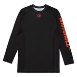 Shoyoroll Ember Competitor black long sleeve BJJ training rash guard front view