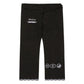 Shoyoroll RVCA x Roots black BJJ Gi pants front view with branded waistband