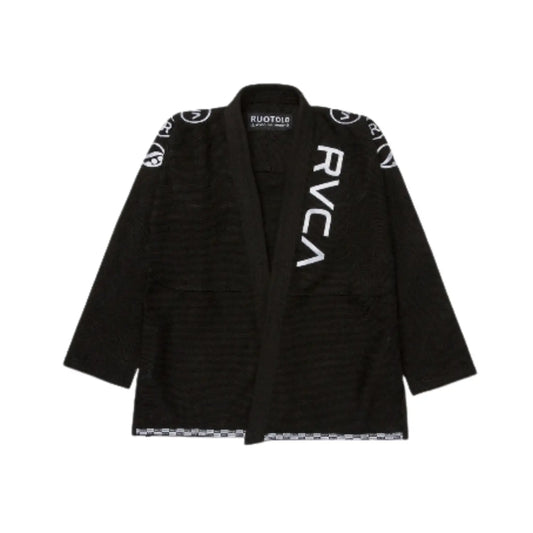 Shoyoroll RVCA x Roots BJJ Jiu-Jitsu Gi black front view