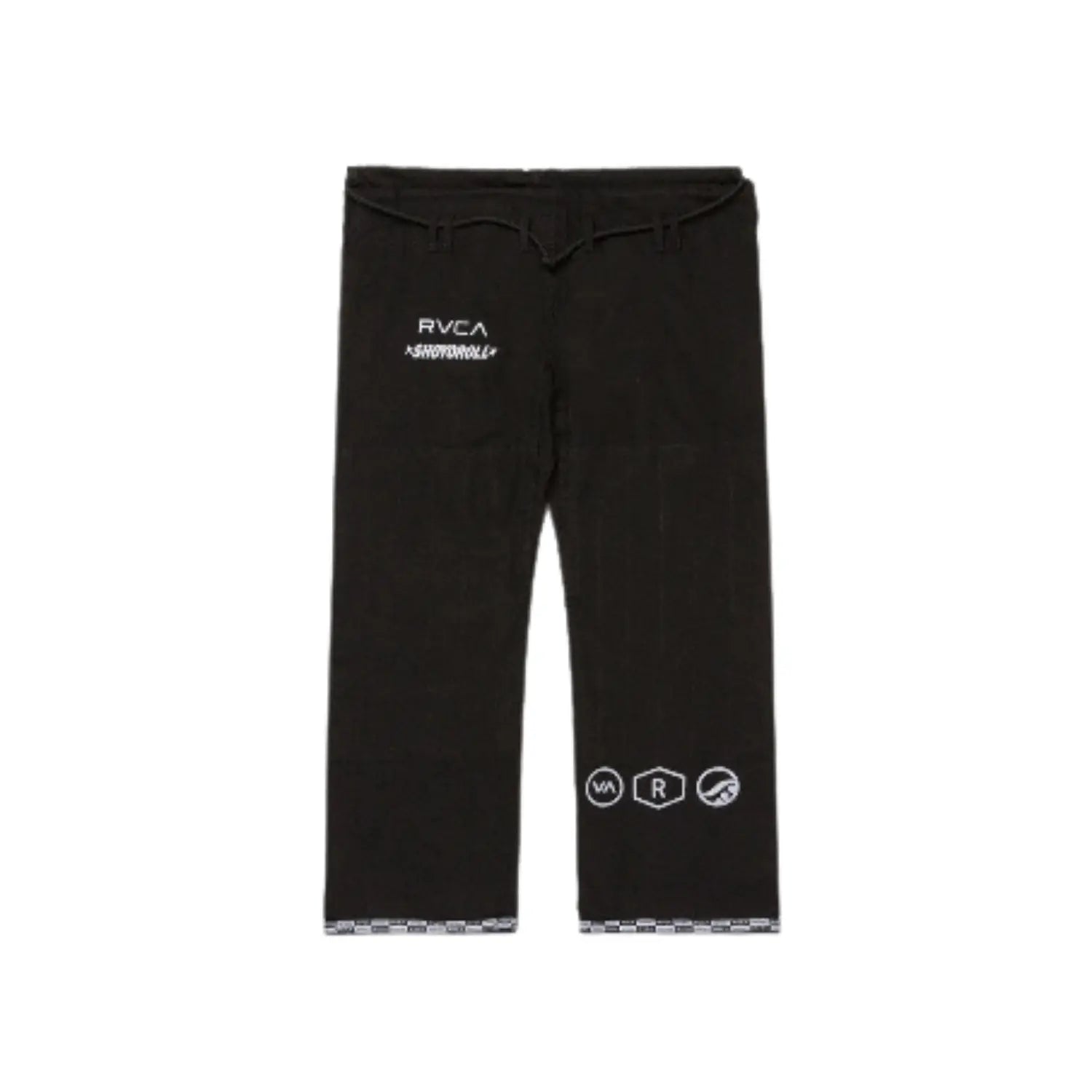 Shoyoroll RVCA x Roots BJJ Gi black pants back view