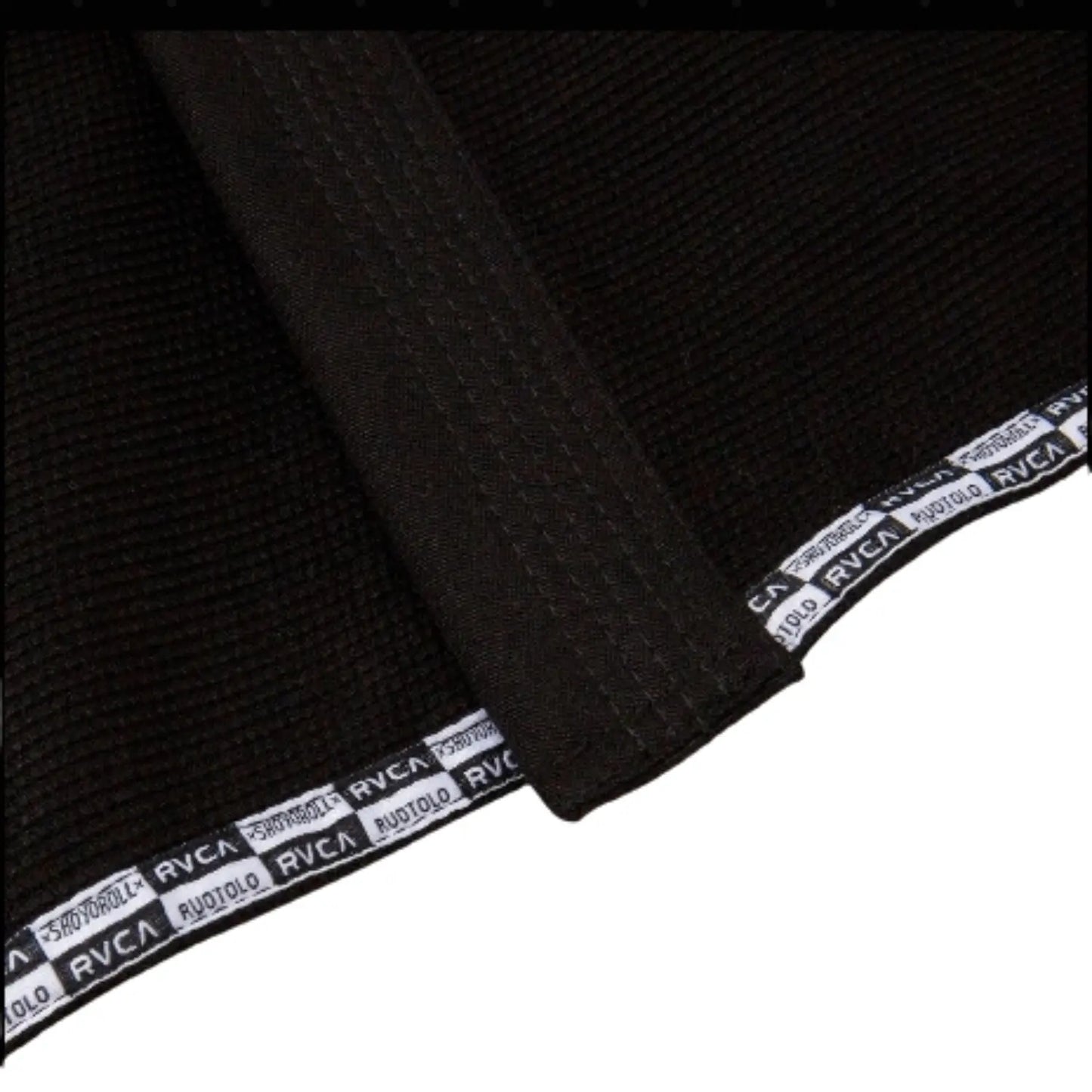 Shoyoroll RVCA x Roots BJJ Gi branded hem detail