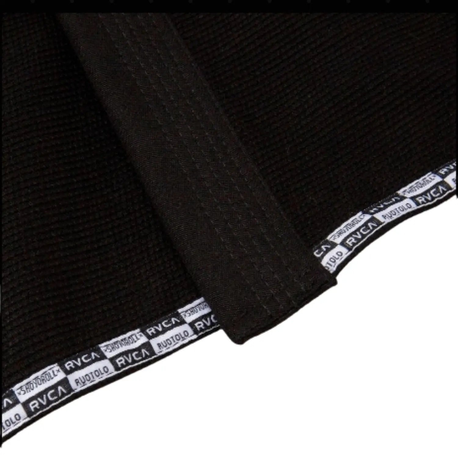 Shoyoroll RVCA x Roots BJJ Gi branded hem detail