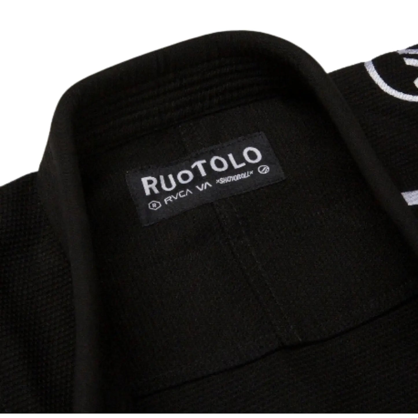 Shoyoroll RVCA x Roots BJJ Gi neck label detail