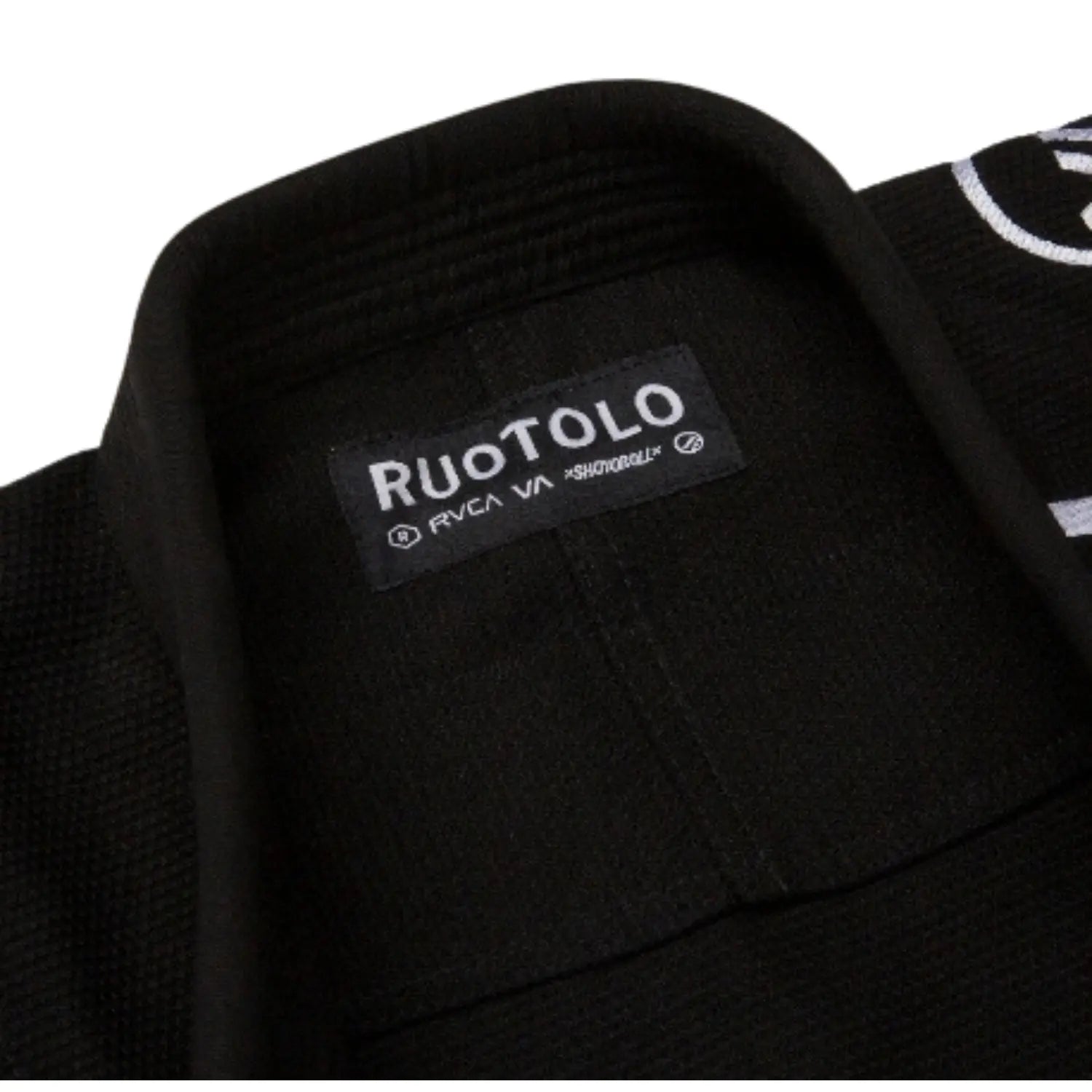 Shoyoroll RVCA x Roots BJJ Gi neck label detail