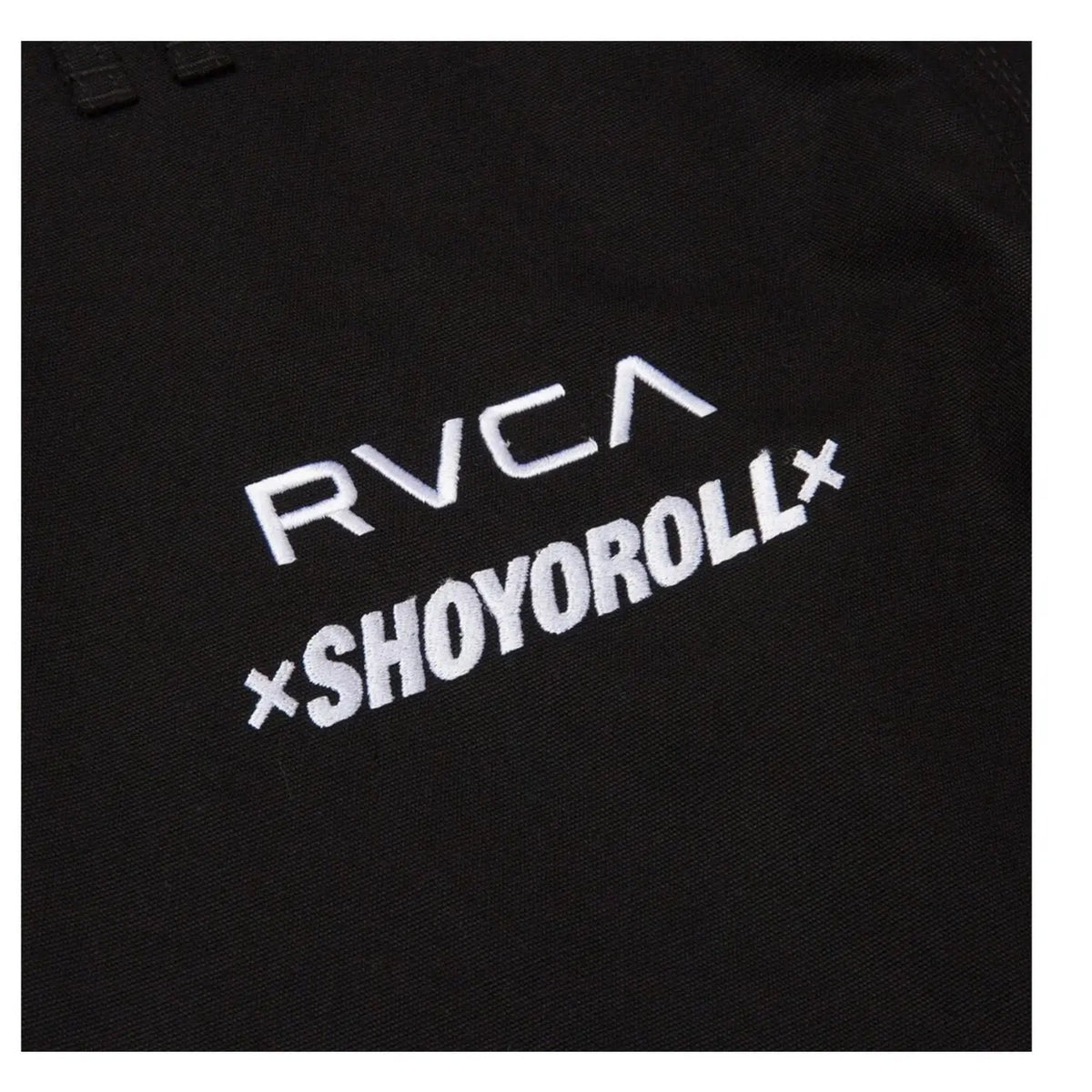 Shoyoroll RVCA x Roots VA x Roots BJJ Gi with RVCA and Shoyoroll logo detail