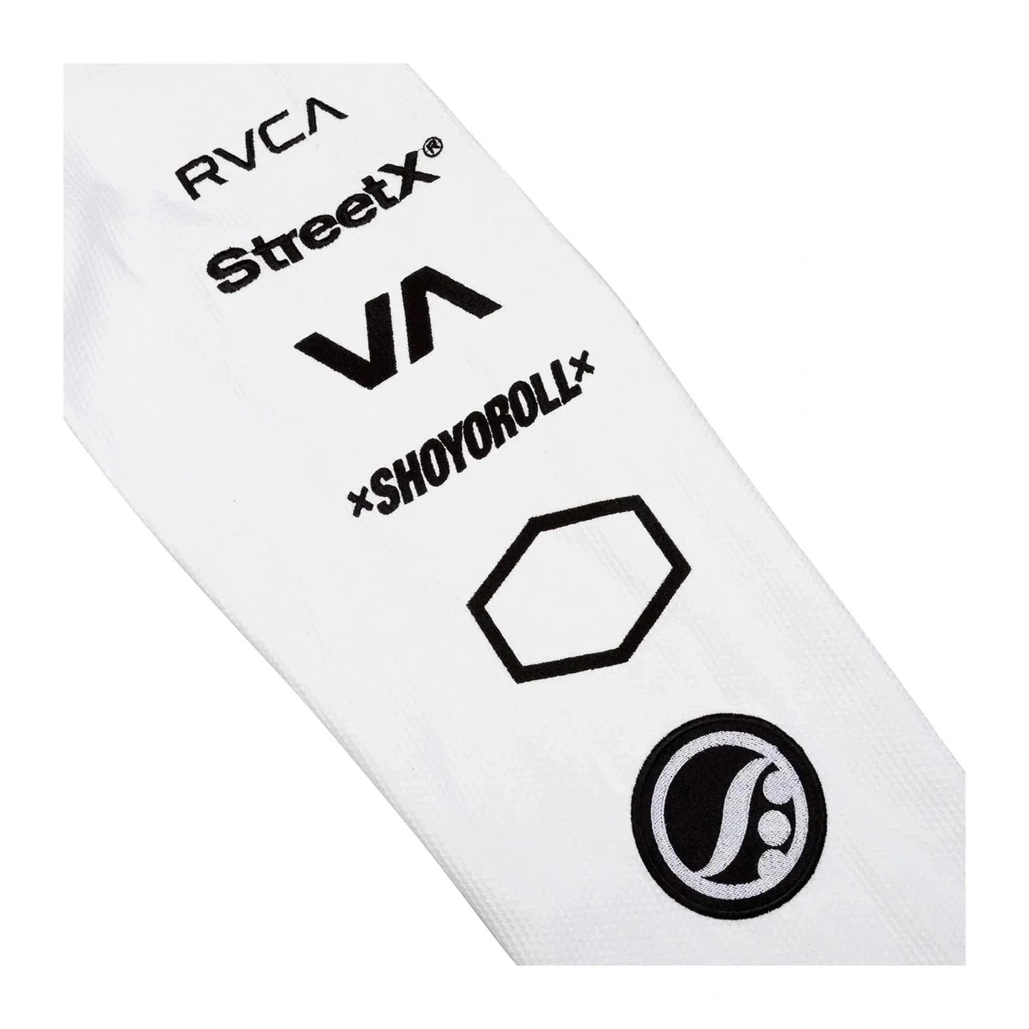 Shoyoroll RVCA x StreetX BJJ Gi sleeve patch detail