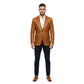 The Maverick Men's Genuine Brown Leather Blazer