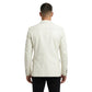 The Monaco mens genuine white cowhide leather blazer back view center vent and white saddle stitching by Trico Gear