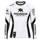 TricoGear Apex CS-01 BJJ No-Gi long sleeve rash guard front view for Jiu-Jitsu and grappling