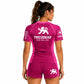 TricoGear Apex CS5-06 women's pink BJJ rash guard and grappling shorts back view