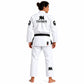 TRICOGEAR Jiu Jitsu Gi BJJ Kimono Martial Arts Training Suit for Men back view in white