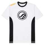 White BJJ Rash Guard 2022 short sleeve No-Gi Jiu Jitsu training shirt front view
