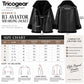 Women’s black B3 RAF aviator sheepskin shearling leather jacket size chart and measurement guide